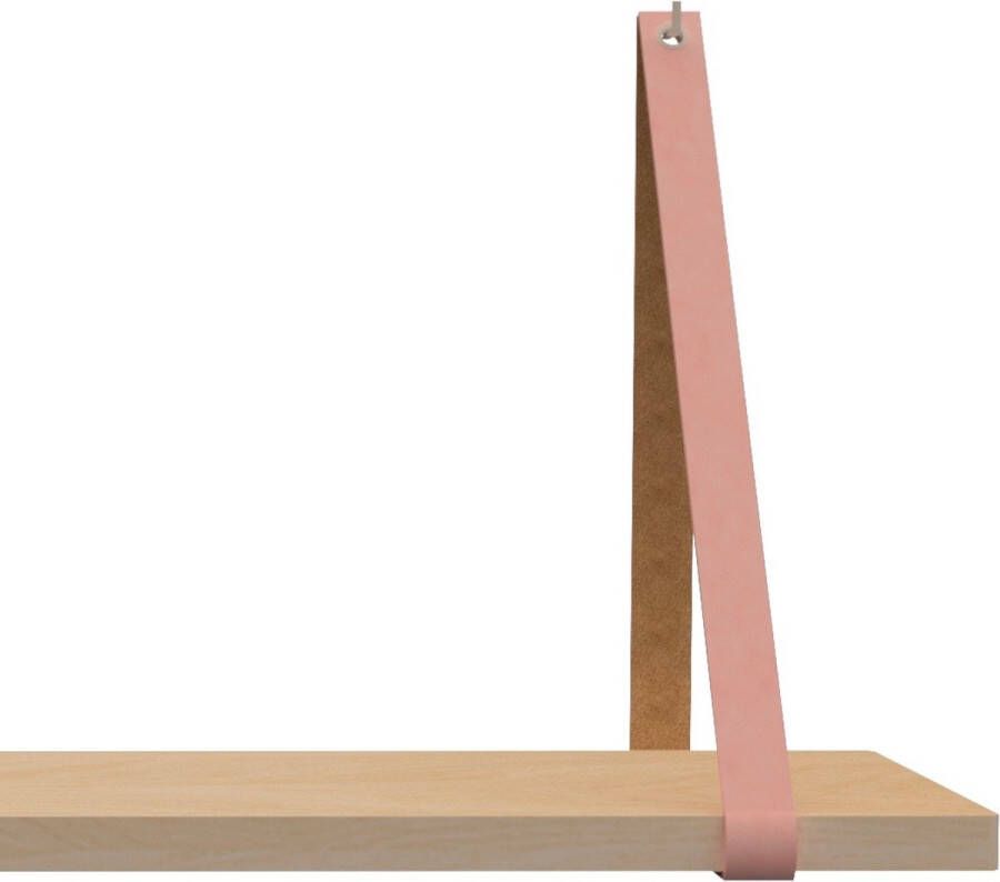 Handles and more Black Friday KORTING! Leren Plankdragers 100% leer ZACHTROZE Set van 2 leren plank banden