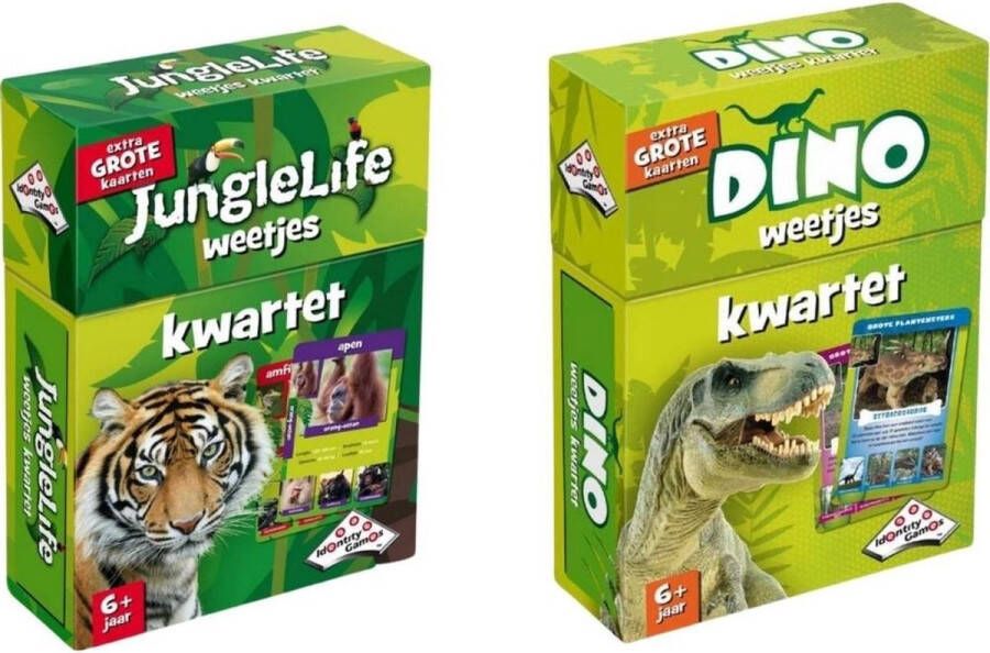 Identity Games Spellenbundel Kwartet 2 stuks Sealife Junglelife Kwartet & Dino Kwartet