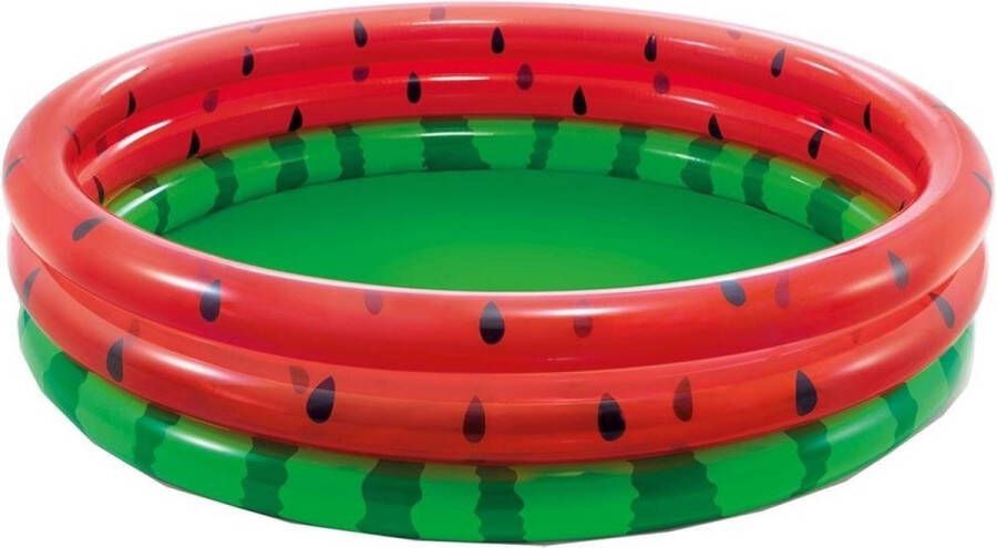 Intex 3 Rings Watermeloen Zwembad 168x38 cm Kinderzwembad 168 x 38 cm 3 rings opblaaszwembad
