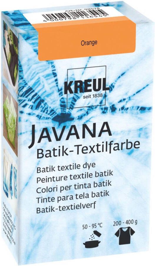Javana Oranje Batik Textile Dye 70ml tie dye verf