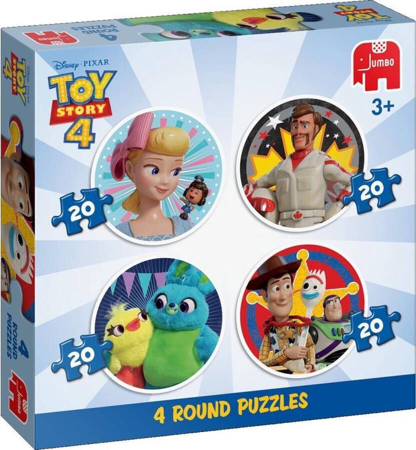 Jumbo legpuzzel Disney Toy Story 4 puzzel 4-in-1 80 stukjes