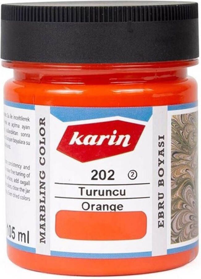 Karin Ebru Papiermarmer Verf Oranje 105 ml
