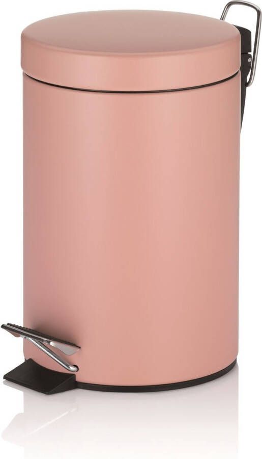 Kela Monaco Pedaal Afvalemmer 3 liter Roze