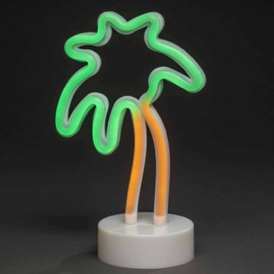 Konstsmide Palmboom decoratie Twee-kleurig Groen Geel met Timer op batterijen