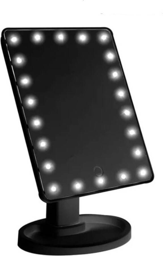 La casa Make Up Spiegel LED Verlichting 3 Licht Standen 1 10x Vergroting 360 graden Verstelbaar Zwart