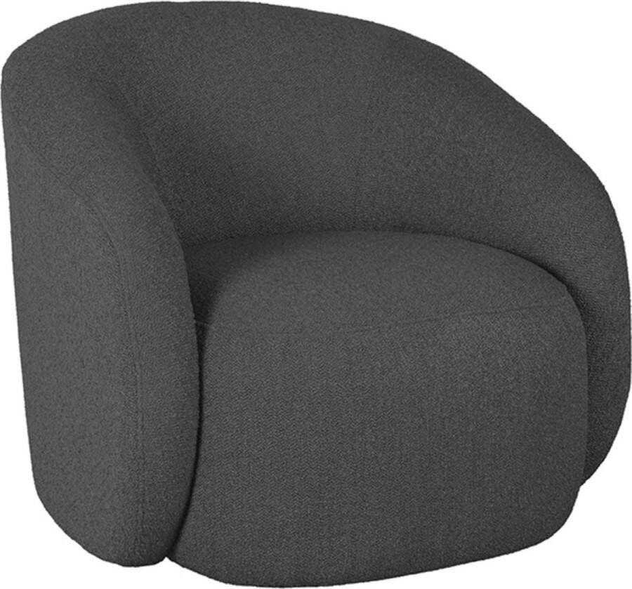 LABEL51 Fauteuil Alby Antraciet Boucle