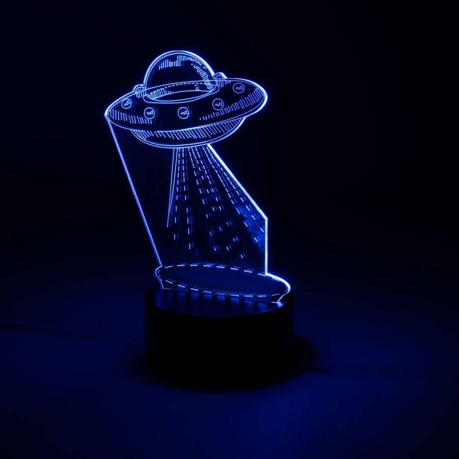 LEDyourLight 3D Led Lamp Ufo 7 Kleuren Nachtlampje