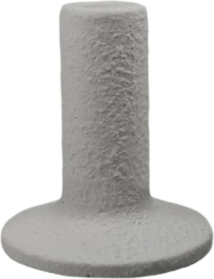 Leeff kandelaar celeste grijs klein cement Ø 8 6 centimeter x 7 centimeter
