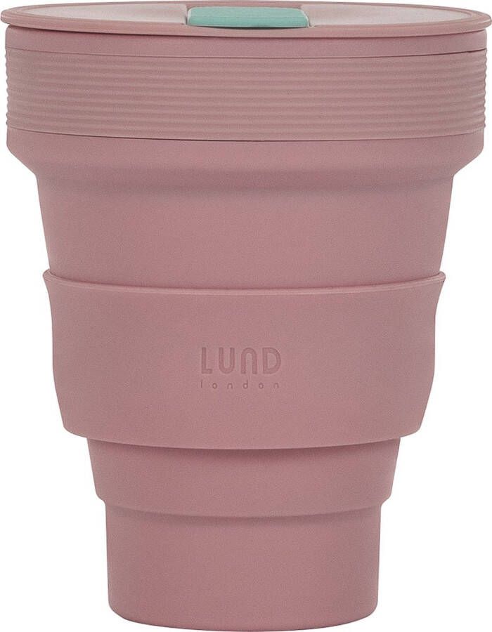 Lund London Opvouwbare Beker Koffiebeker To-Go Silicone 350 ML Roze