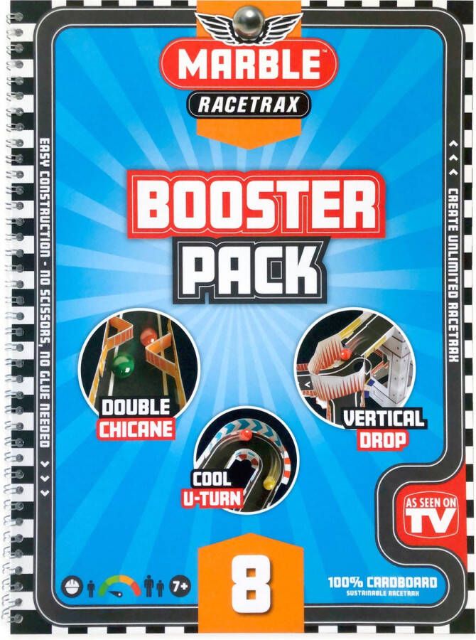 Marble Racetrax Knikkerbaan Racebaan Booster Pack Uitbreidingspakket 8 Sheets