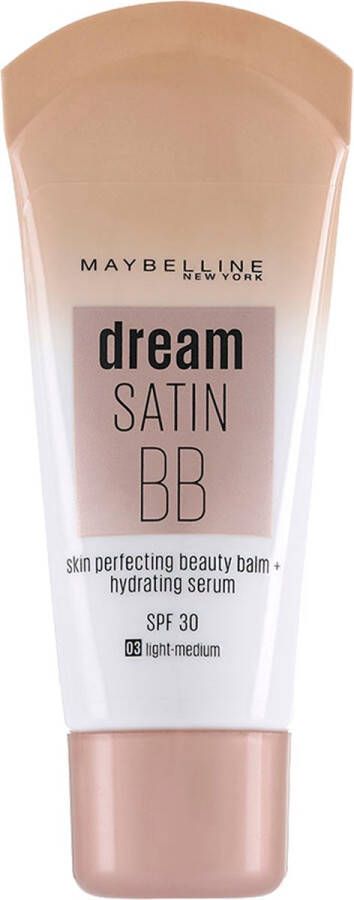 Maybelline New York Dream Satin BB 03 Light-Medium Hydraterende BB cream met SPF 30 ml