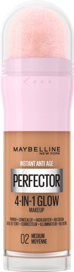 Maybelline New York Instant Anti-Age Perfector 4-in-1 Glow Medium Primer Concealer Highlighter en BB-Cream in één 20 ml