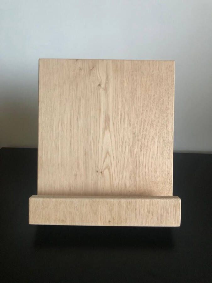 Merkloos JBT kookboekstandaard massief eiken hout tablethouder- boekstandaard