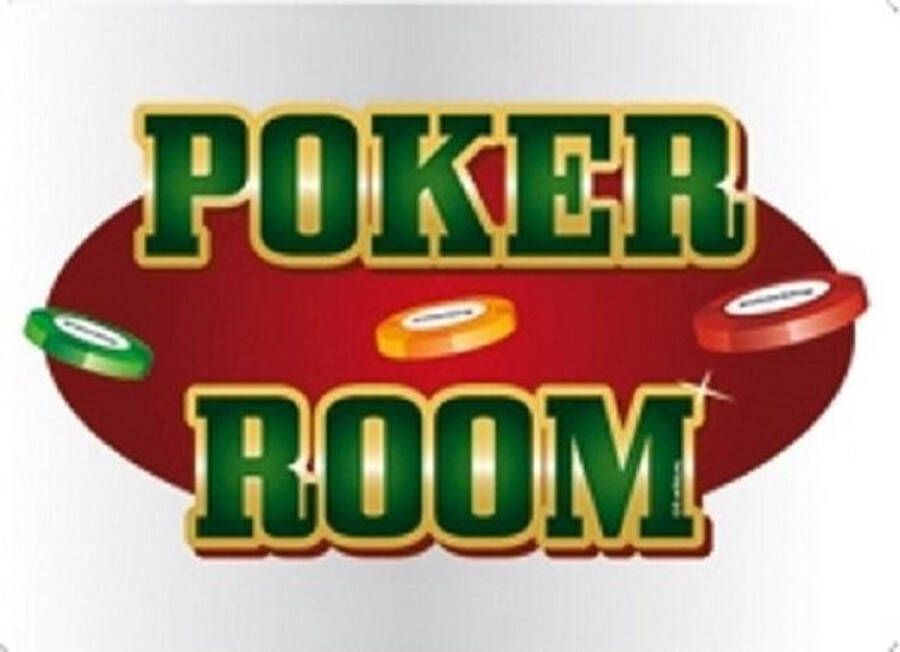 Miko metalen bordje Let's play Poker !