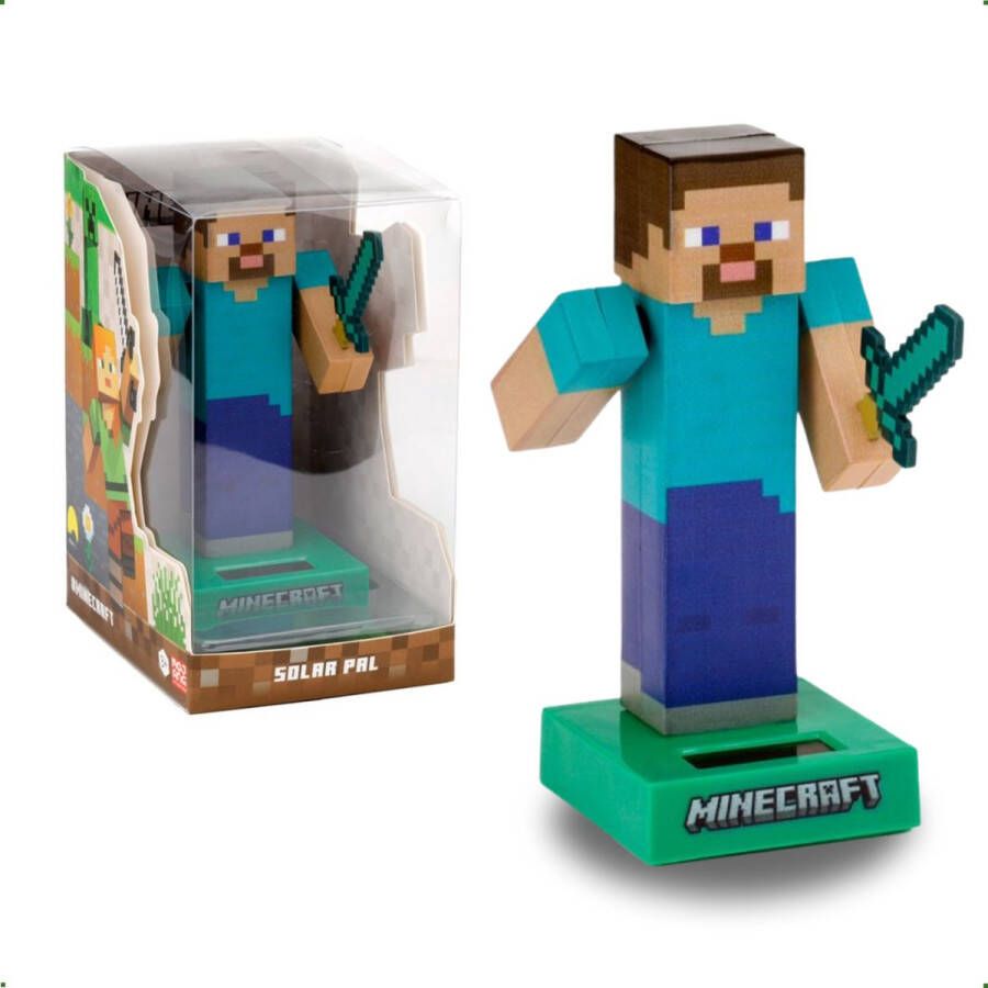 Mojang Minecraft Solar Pal Minecraft speelgoed Actiefiguur Bewegende armen Steve