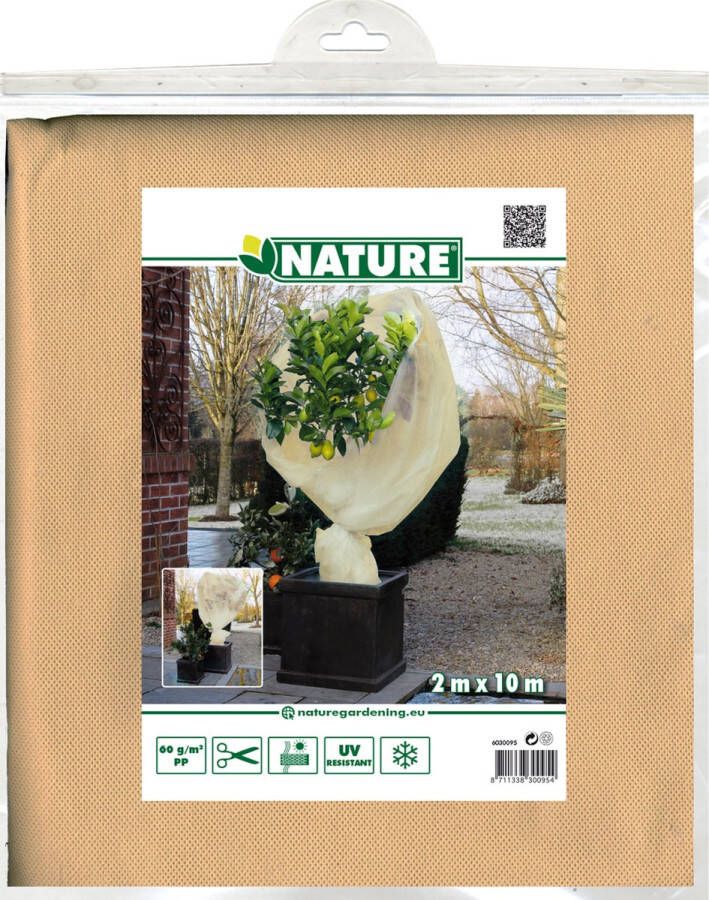 Nature Winterafdekvlies voor planten 2 x 10m 60 g m² winterbescherming