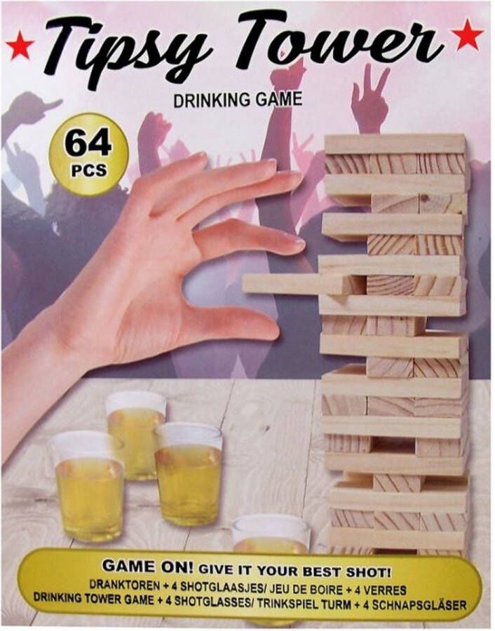 Oneiro s Luxe Drinkspel Tipsy Tower zomer – reizen – vliegtuig – spelletjes – spellen – reisspellen