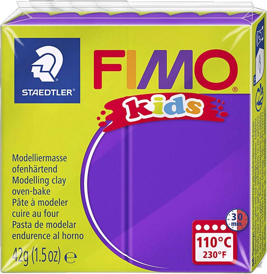 PacklinQ FIMO Kids boetseerklei paars 42gr