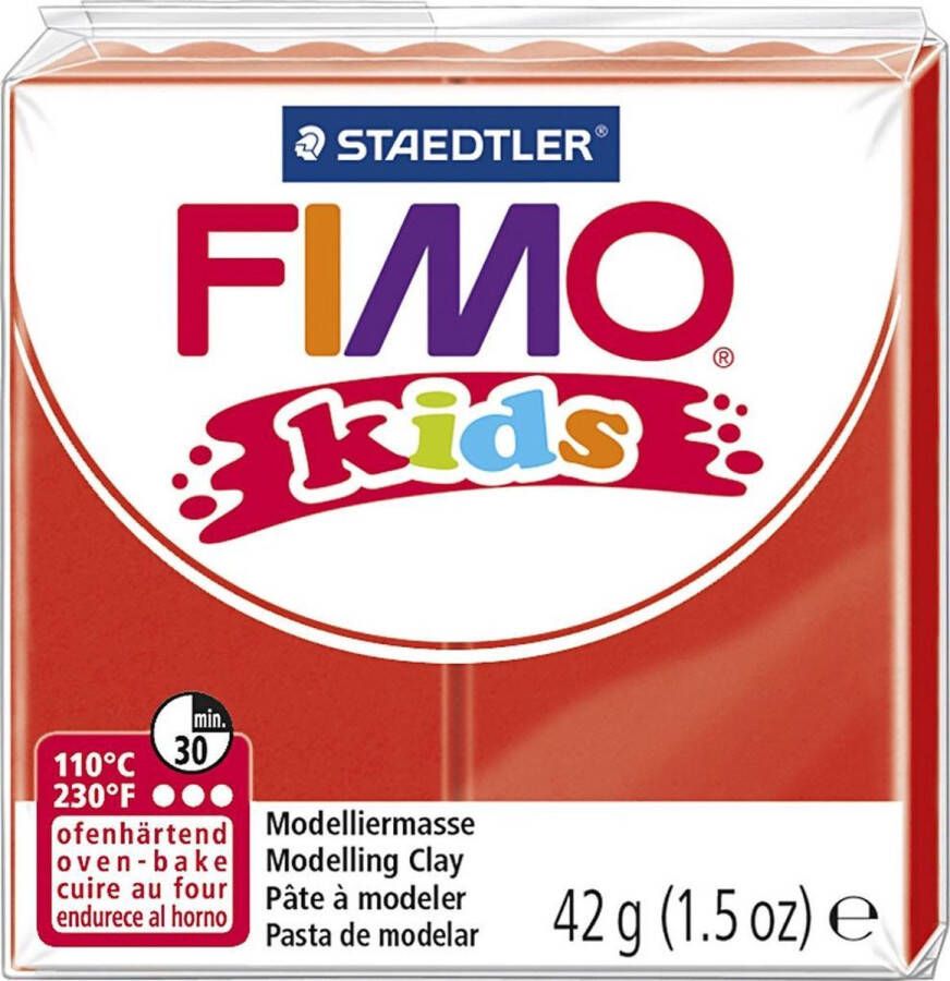 PacklinQ FIMO Kids boetseerklei rood 42gr