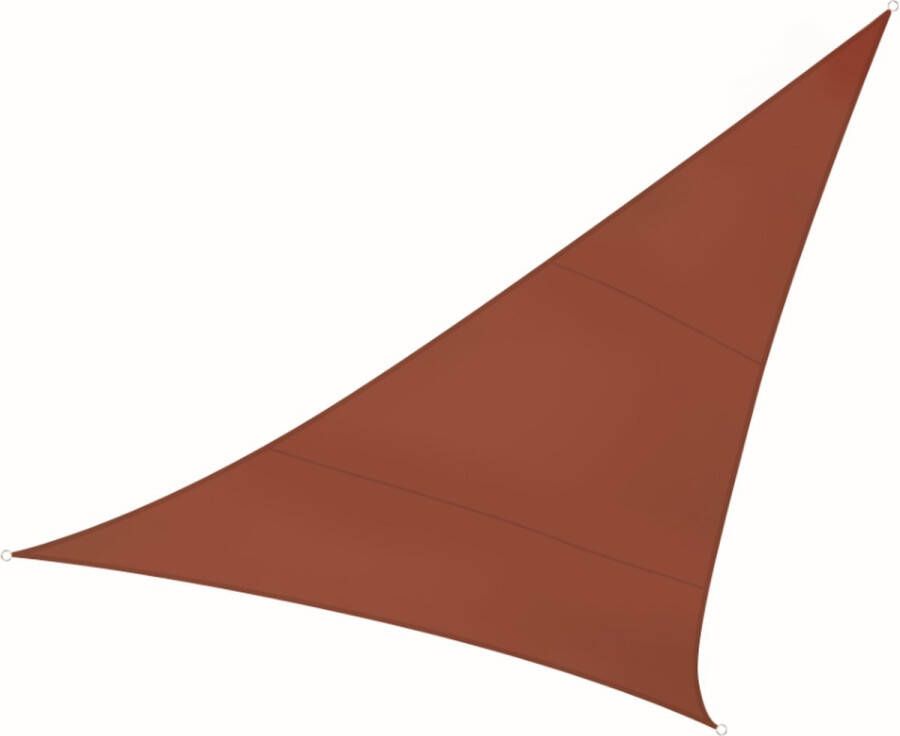 Perel Schaduwdoek waterafstotend 3.6 x 3.6 x 3.6 m 160 g m² polyester driehoek terracotta