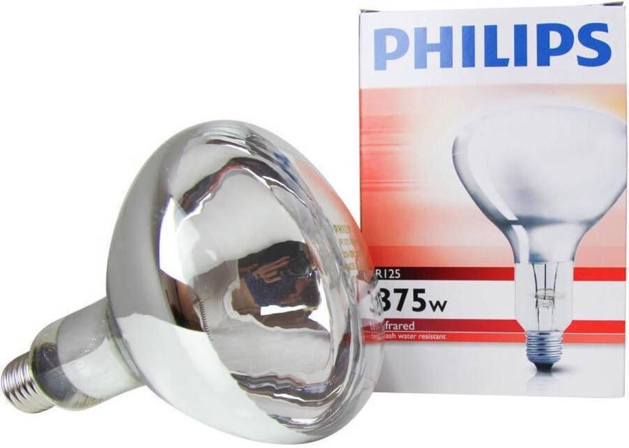 Philips IR-lamp R-bollamp reflectorlamp Grote fitting E27 375W