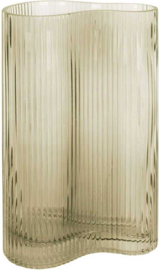 Present Time Vaas Allure Wave Large Glas Mosgroen 9 5x27cm Modern