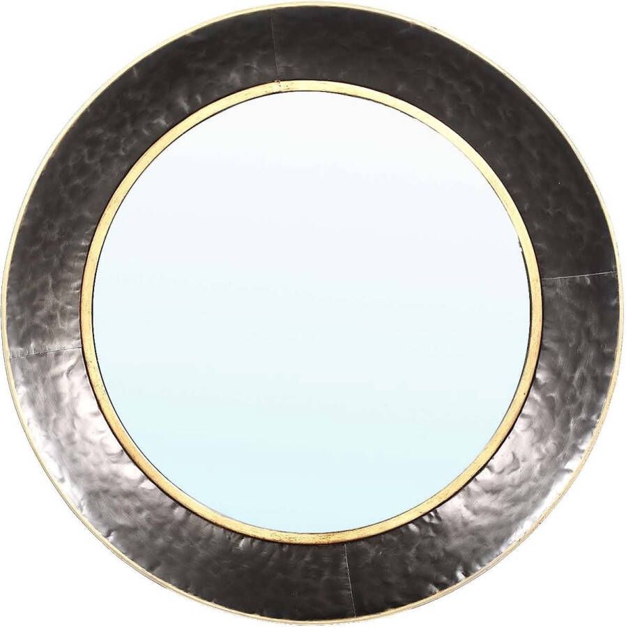 Ptmd Collection PTMD Inova Black iron mirror with clean minimal border