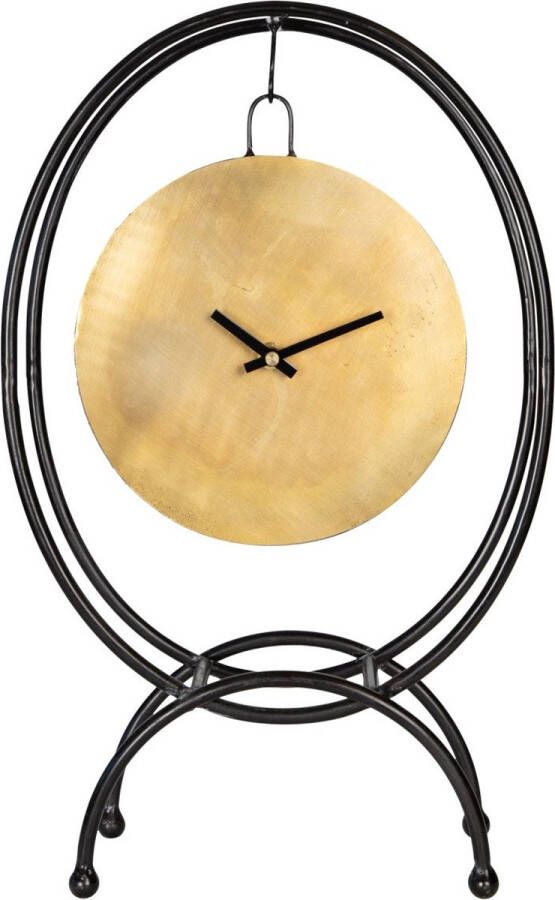 PTMD COLLECTION PTMD -Runa Gold metal table clock hanging part oval26.5 x 10.0 x 43.0 cm
