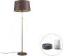 QAZQA Parte Moderne LED Dimbare Smart Vloerlamp Staande Lamp incl. wifi met Dimmer 1 lichts H 168 cm Brons Woonkamer Slaapkamer Keuken - Thumbnail 1