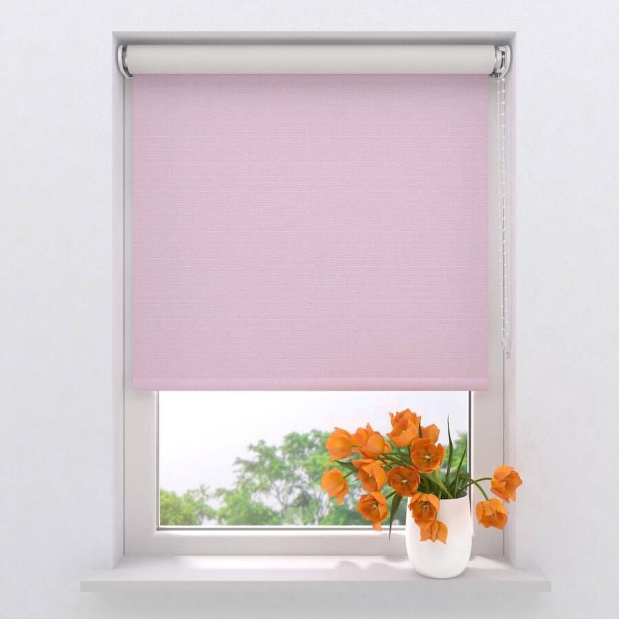 Raamdecoratie.com Rolgordijn Easy Verduisterend Pink 150 X 190 Cm