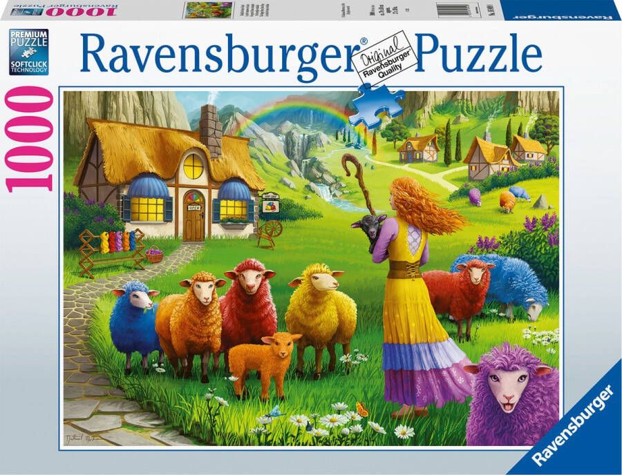 Ravensburger puzzel De Kleurrijke Wolwinkel Legpuzzel 1000 stukjes