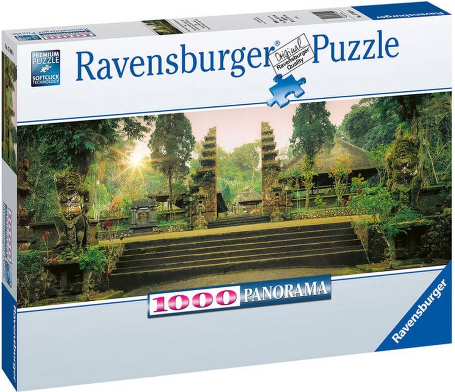 Ravensburger Puzzel Panorama Puzzles 1000 stukjes Jungletempel Pura Luhur Batukaru op Bali