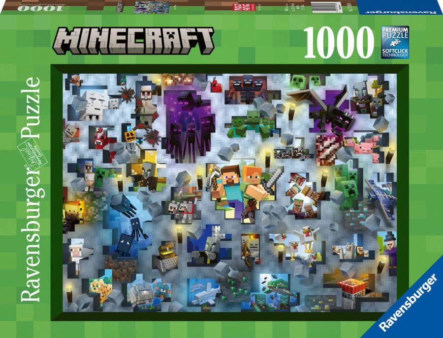 Ravensburger puzzel Minecraft Bendes Legpuzzel 1000 stukjes