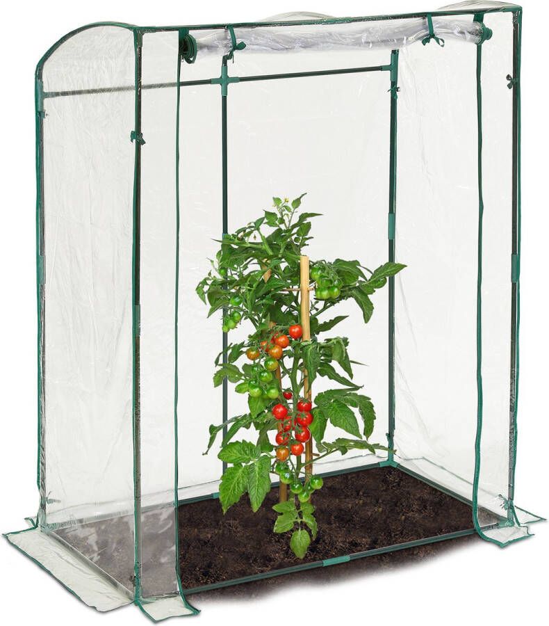 Relaxdays tomatenkas 170 x 130 x 75 cm folie tuinkas grote tomaten kweekkas foliekas