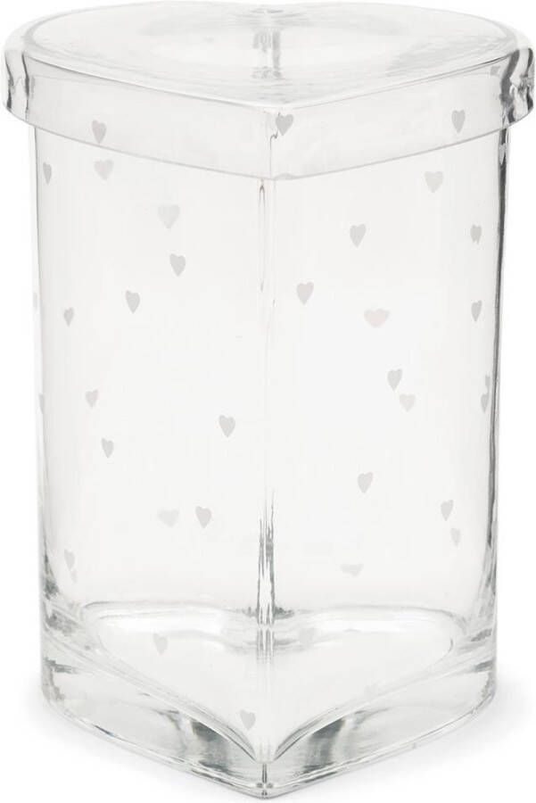 Riviera Maison Voorraadpotten Glas Met Deksel Happy Heart Storage Jar L Transparant 1 Stuks