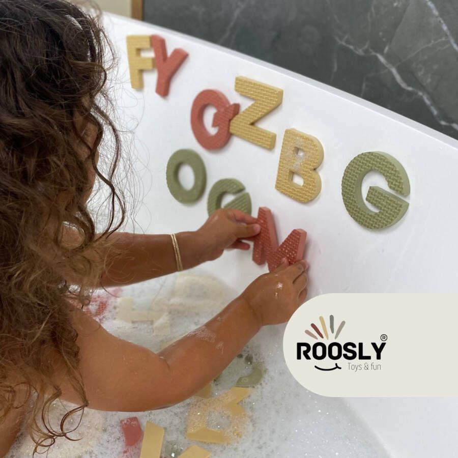 Roosly Toys & fun Roolsy Badspeelgoed Badletters Badspeeltjes Foam letters Incl. Opbergtas