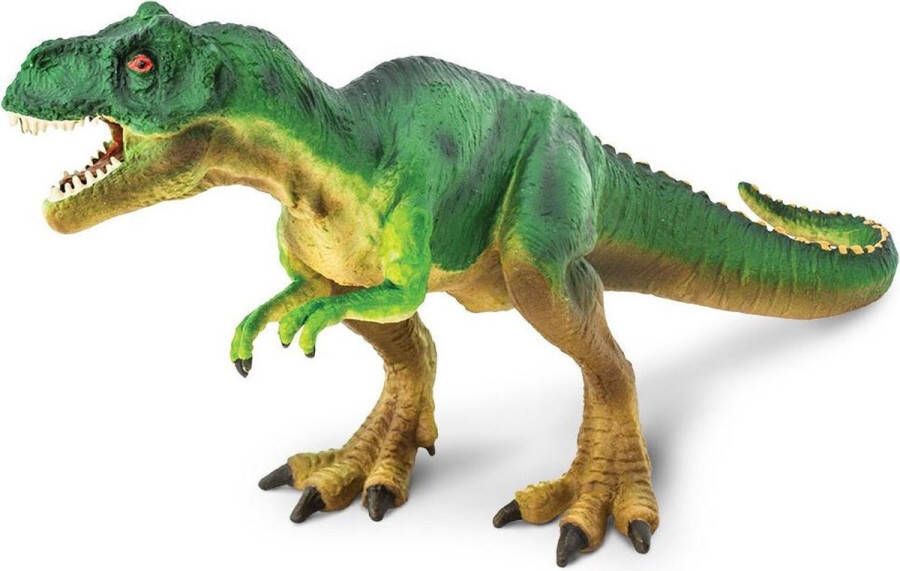 Shoppartners Safari Dinosaurus T- Rex Junior 18 Cm Rubber Groen geel