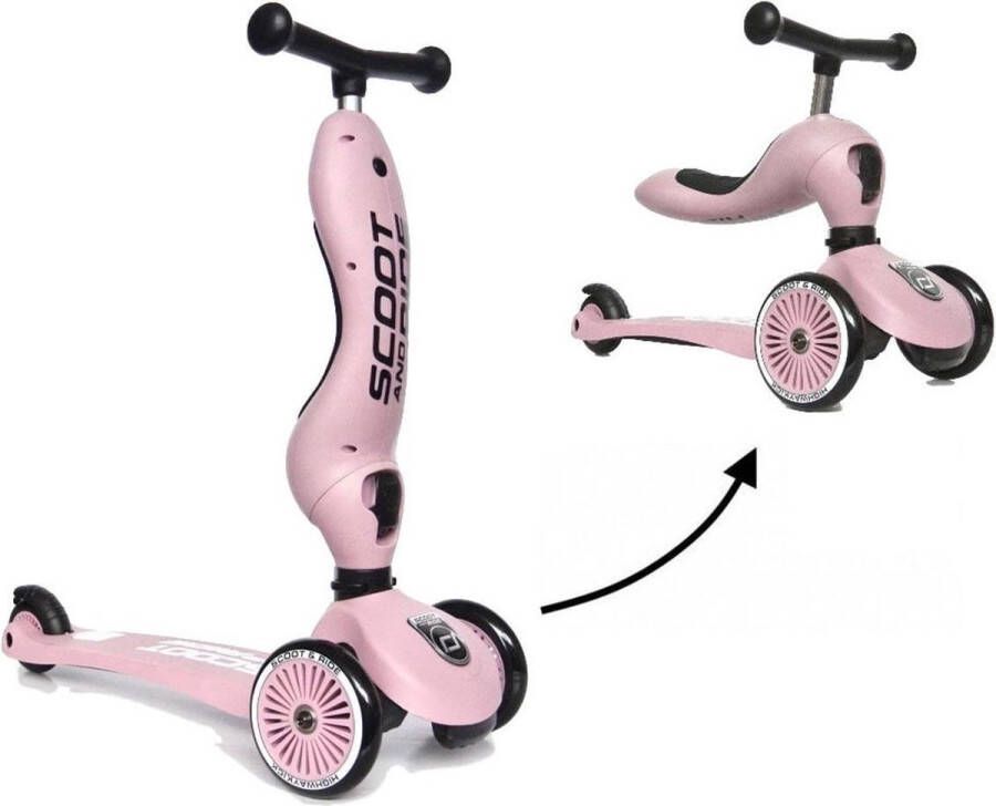 Scoot & Ride Scoot and Ride Highwaykick 1 Step Loopfiets Rose