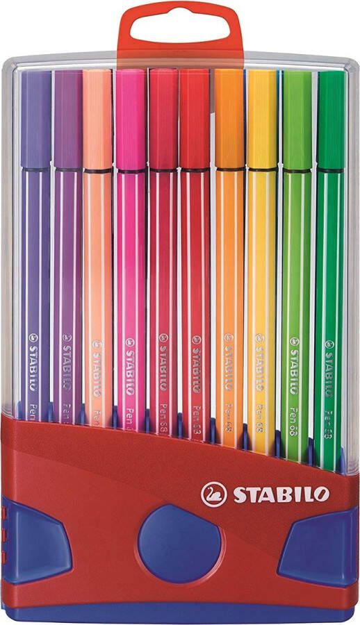 STABILO Pen 68 Premium Viltstift Colorparade Set Met 20 Verschillende Kleuren