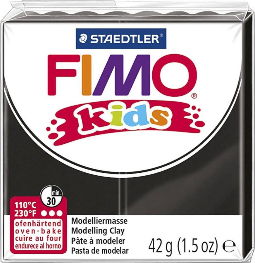 Fimo Staedtler 68030009 Boetseerklei 42g Zwart 1stuk(s) materiaal voor pottenbakken en boetseren