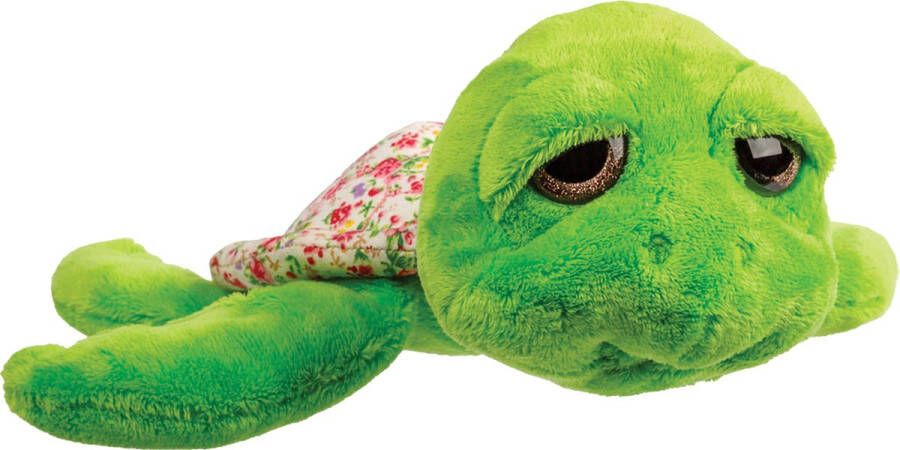 Suki Gifts pluche zeeschildpad Jules knuffeldier cute eyes groen 24 cm Knuffel zeedieren