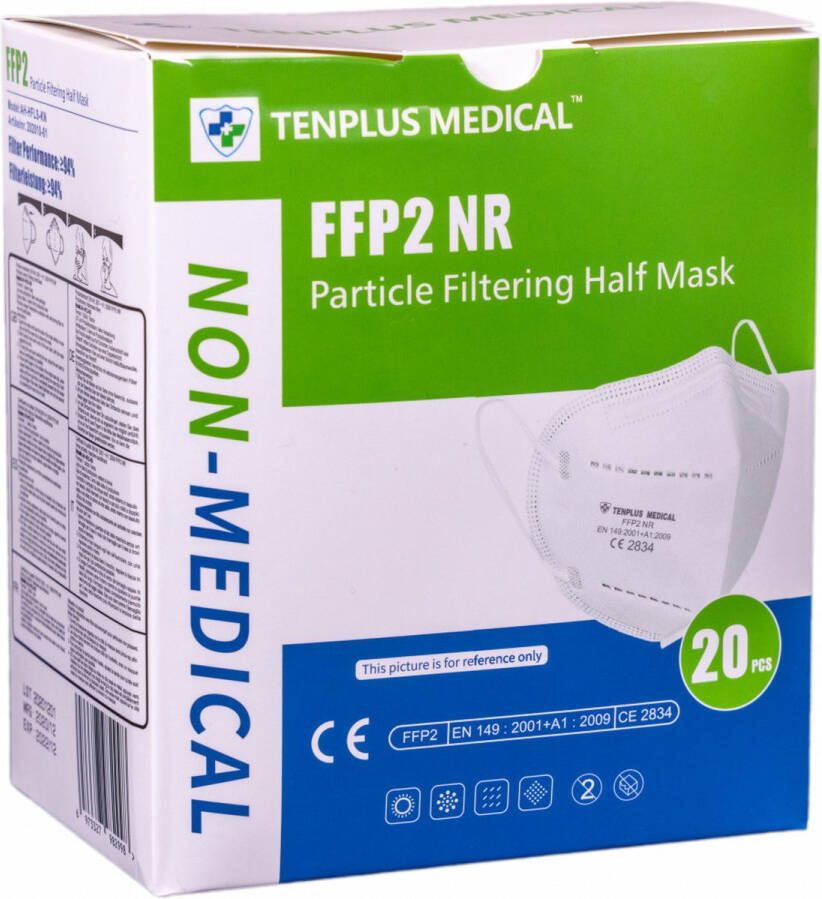 Tenplus Medical FFP2 NR Ten Plus Medical Mondmaskers 20 Stuks