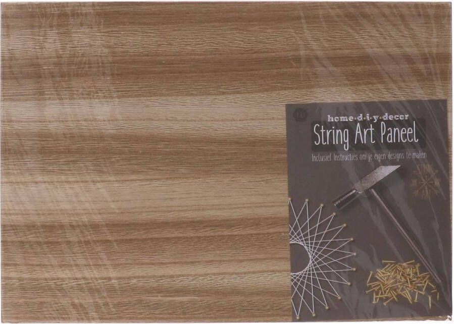 To make by me Stringart paneel String-art ondergrond Hobby Knutselen DIY A4 String art