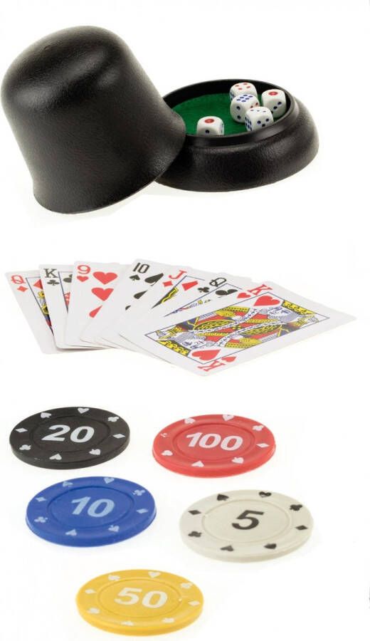 Toi-Toys Pokerset Kaarten Fiches 22 delig