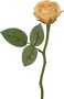 Top Art Kunstbloem roos Nina perzik kleur 27 cm kunststof steel decoratie bloemen Kunstbloemen - Thumbnail 1
