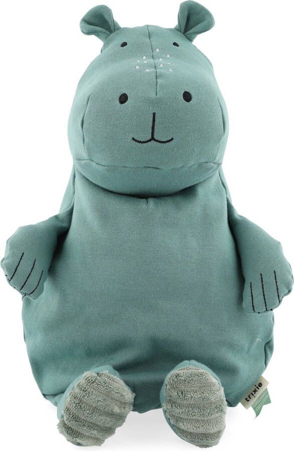 Fan Toys Trixie knuffelnijlpaard Mr. Hippo junior 38 cm katoen turquoise