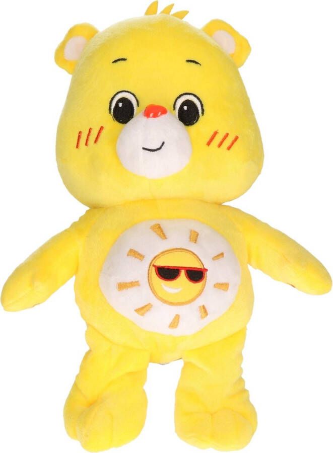 Troetelbeertjes pluche knuffel geel 28 cm Cartoon knuffels Troetelberen