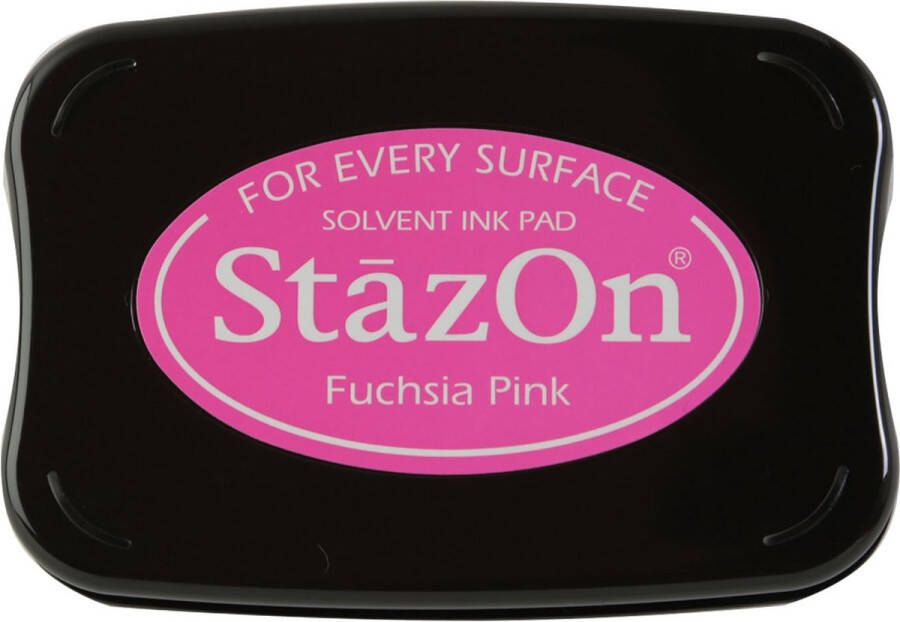 Tsukineko SZ-82 StaZon Ink Fuchsia Pink sneldrogend stempelkussen fel roze