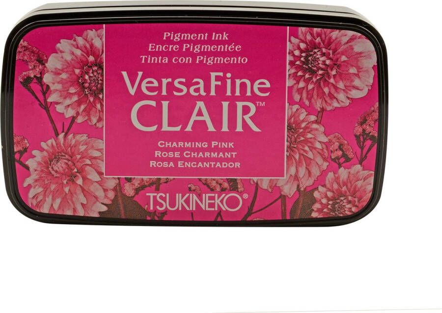 Tsukineko VF-CLA-801 Versafine Clair Stempelkussen Charming Pink pigment inkt fel roze