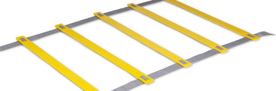 Umbro Loopladder 4 Meter Speed Ladder Agility Ladder Voetbal Trainingsmateriaal Incl. Grondpinnen en Opbergtas Geel